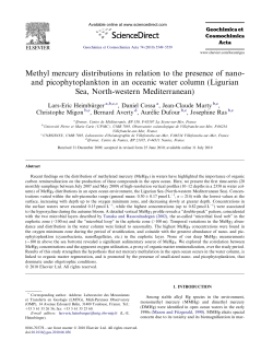Methyl mercury distributions in relation to the presence of nano