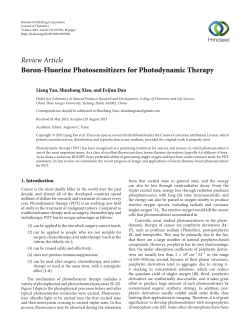 Boron-Fluorine Photosensitizers for Photodynamic Therapy