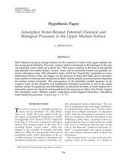 Hypothesis Paper Adsorption Water-Related Potential