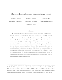 Rational Inattention and Organizational Focus