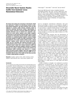 Dissociable Neural Systems Resolve Conflict