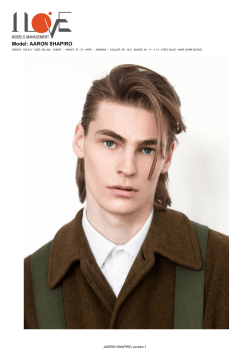Model: AARON SHAPIRO - I Love Models Management