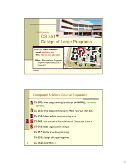 Introduction to CS-351