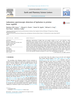 Laboratory spectroscopic detection of hydration in pristine lunar