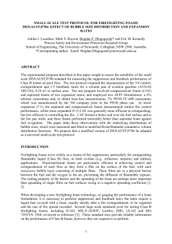 1 SMALL-SCALE TEST PROTOCOL FOR FIREFIGHTING