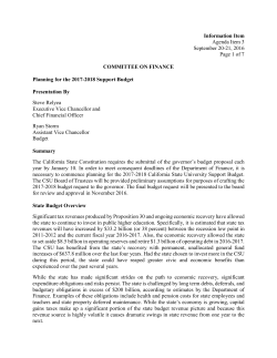 Information Item Agenda Item 3 September 20