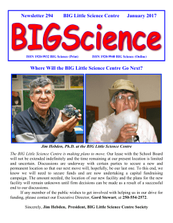 Newsletter 294 - BIG Little Science Centre