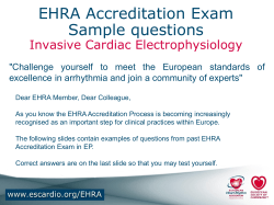 EHRA Accreditation Examination: Sample questions in invasive