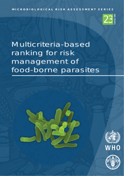 Multicriteria-based ranking for risk management of food