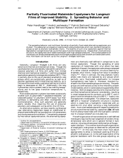Partially Fluorinated Maleimide Copolymers for Langmuir Films of