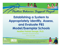 Establishing a System to Appropriately Identify, Assess