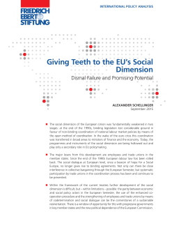 Giving teeth to the EU`s social dimension : dismal failure and