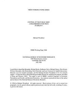 Control of the Public Debt, a Requirement for Price Stability?