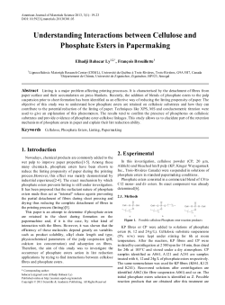 Cellulose, Phosphate Esters, Linting, Papermaking