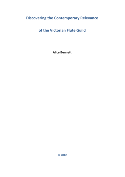 Discovering the Contemporary Relevance of the Victorian Flute Guild