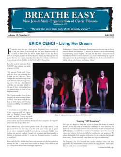the NJSOCF Fall 2013 Newsletter - New Jersey State Organization