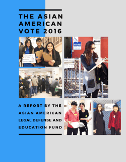 THE ASIAN AMERICAN VOTE 2016