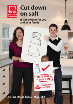 Cut down on salt - British Heart Foundation