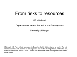 From risks to resources