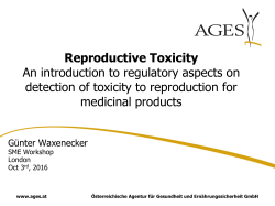Presentation - Reproductive toxicity
