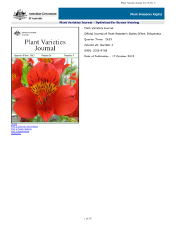 Plant Variety Journal