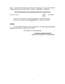 (Licensing of Hoardings and Levy and Collection of Advertisement