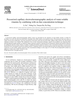 Pressurized capillary electrochromatographic analysis of water