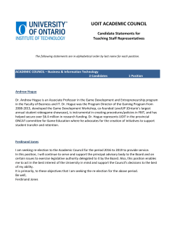 UOIT ACADEMIC COUNCIL