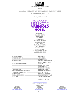 FOX SEARCHLIGHT PICTURES Presents In Association with