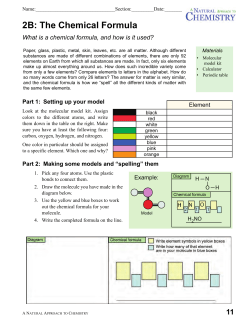 2B: The Chemical Formula