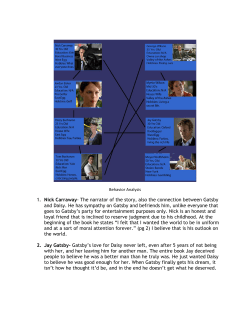 Gatsby Character Analysis