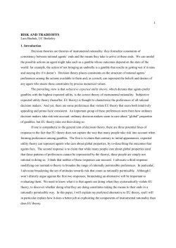 Buchak Risk and Tradeoffs