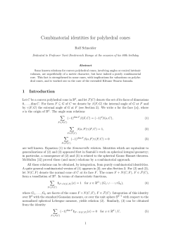Combinatorial identities for polyhedral cones