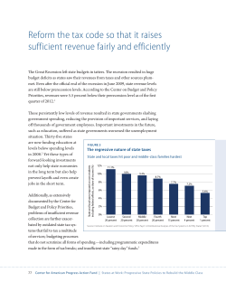 Reform the tax code so that it raises sufficient revenue fairly and
