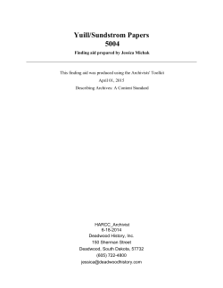 The Guide to the Yuill/Sundstrom Collection