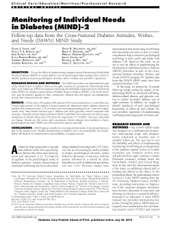 Monitoring of Individual Needs in Diabetes (MIND)-2