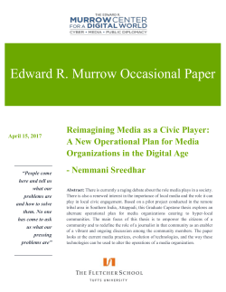 Edward R. Murrow Occasional Paper