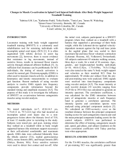 Changes in Muscle Co-activation in Spinal Cord Injured Individuals