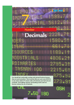 Decimals - GrenfellsMaths