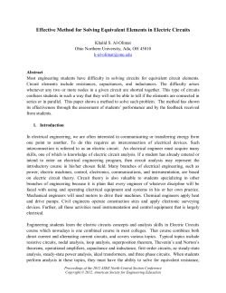 Effective Method for Solving Equivalent Elements in Electric Circuits