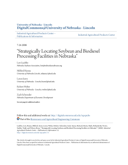 Strategically Locating Soybean and Biodiesel Processing Facilities