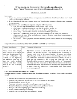 dialectical journals - St Lucie County School Sites