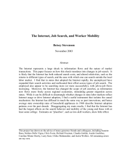 The Internet, Job Search, and Worker Mobility