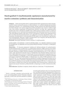 Starch-grafted-N-vinylformamide copolymers manufactured by