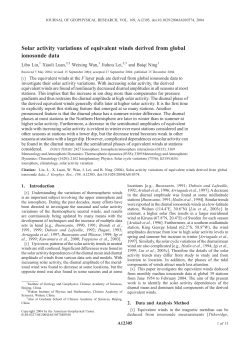 Solar activity variations of equivalent winds derived from global