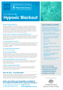 hypoxic blackout - Life Saving Victoria