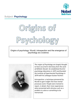 Subject: Psychology