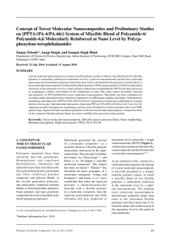 Concept of tercet Molecular nanocomposites and preliminary