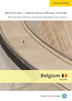 Belgium - material resource efficiency
