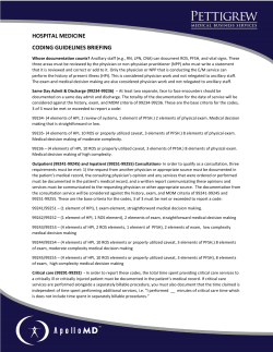 hospital medicine coding guidelines briefing